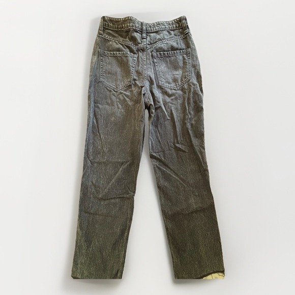 Hollister Ultra High Rise Mom Jeans 3 Long Waist 26 Length 29 Black Distressed - Picture 3 of 16